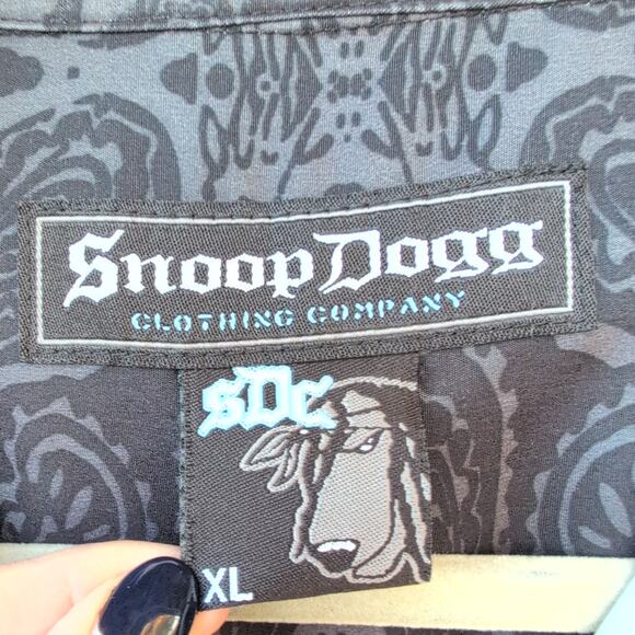 VTG 90's Snoop Dogg Hip Hop Rare Button Up Men's Shirt Size XL Streetwear - Picture 3 of 8